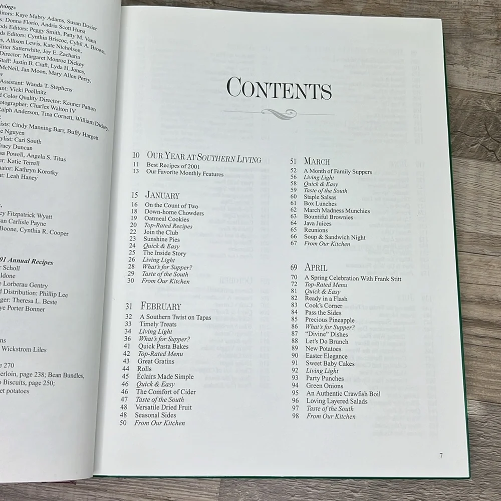 Southern Living 2001 Annual Recipes Hardcover Cookbook
